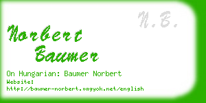 norbert baumer business card